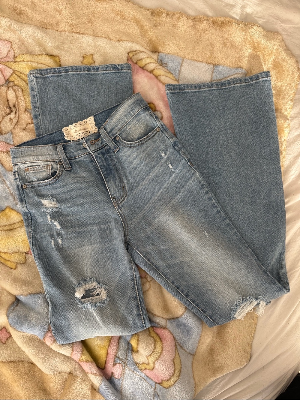 Altar'd State high rise flare jeans with distressing